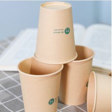 得力竹纤维纸杯19207(250ML)(本色)(50只/袋)一袋装