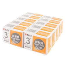 晨光（M&G）ABS91696 办公3号金属镀镍回形针/曲别针 100枚/盒 10盒装 金属 银白色