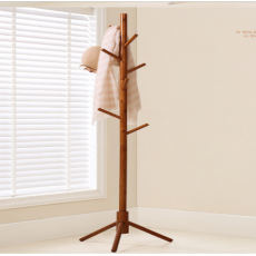 原木生活实木加粗衣帽架 卧室办公挂衣架 落地晾衣架