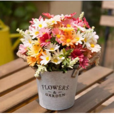 仿真花花束绢花塑料假花装饰花陶瓷花瓶玻璃花瓶花艺摆件玄关客厅茶几家居摆件