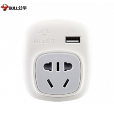 公牛（BULL）GN-911G 德标转国标 电源转换器插座/转换插头适合国外使用（德国西班牙法国等）带USB接口 国外使用