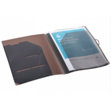 齐心 COMIX A7622 6袋A4多功能插袋文件袋/资料袋GERMINI系列 深灰色