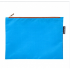 齐心 A2154 A4单层彩色防水文件/资料整理袋 文具收纳袋 深蓝