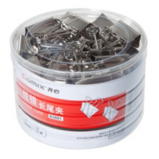 齐心（COMIX）B3691 48只装25mm银色长尾夹/长尾票夹 办公文具 48只装