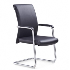 金属皮质弓形椅