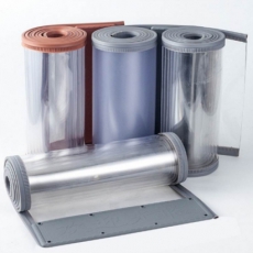 古达 宽40cm厚度1.6mm高1.9米透明塑料pvc免打孔磁吸软门帘 灰色不加配重（个）