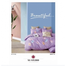 珺颖家纺喷气磨毛四件套被套210*235 床单250*260 枕套48*74