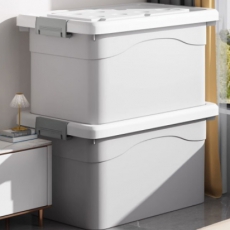 加厚塑料收纳箱中号家用衣物整理箱 单只装 120升 长46*宽35*高27