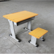 单人双滑道升降课桌凳