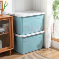 格丰环保加厚抗压塑料收纳箱 蓝色玩具收纳储物箱 搬家收纳整理箱120L