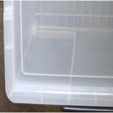 皇冠整理箱 衣物收纳箱特大号收纳盒床下扁平储物箱1个装 透明白