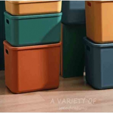 桌面带盖塑料收纳盒子杂物厨房整理箱置物筐