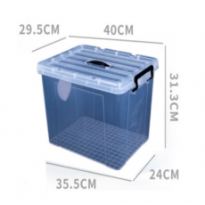 白色透明整理箱 收纳箱 储物 杂物整理箱 透明款50升