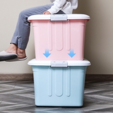 整理箱【635*46*40厘米】蓝色 单只装【加厚带滑轮】