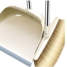 尔蓝（Airline）梳齿款防风扫把簸箕套装 不锈钢杆可旋转扫帚扫地搓斗畚箕组合两件套AL-S101