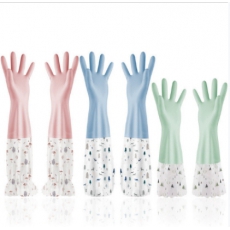 加绒胶皮手套 防水耐用橡胶乳胶塑胶胶皮加绒加厚