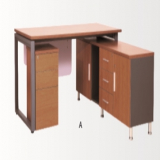 昱旭 钢木办公桌带副台