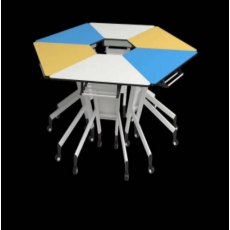 捷创6角梯形拼接桌（抗倍特）PJZ-F-TX06-21