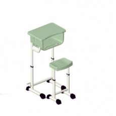 手摇升降钢塑课桌凳