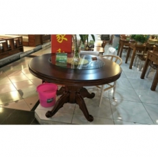 实木餐桌大圆桌（可选转盘）