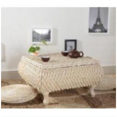 草编飘窗桌 藤编实木榻榻米茶几 窗台小桌子炕桌地台桌 单个大号茶几 藤台桌类