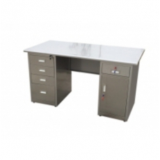 锐达星201不锈钢电脑桌钢制单人医用职员桌操作台1.4米五斗一门办公桌