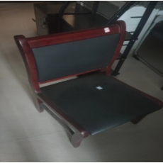 彩庭小型会议椅木质皮面